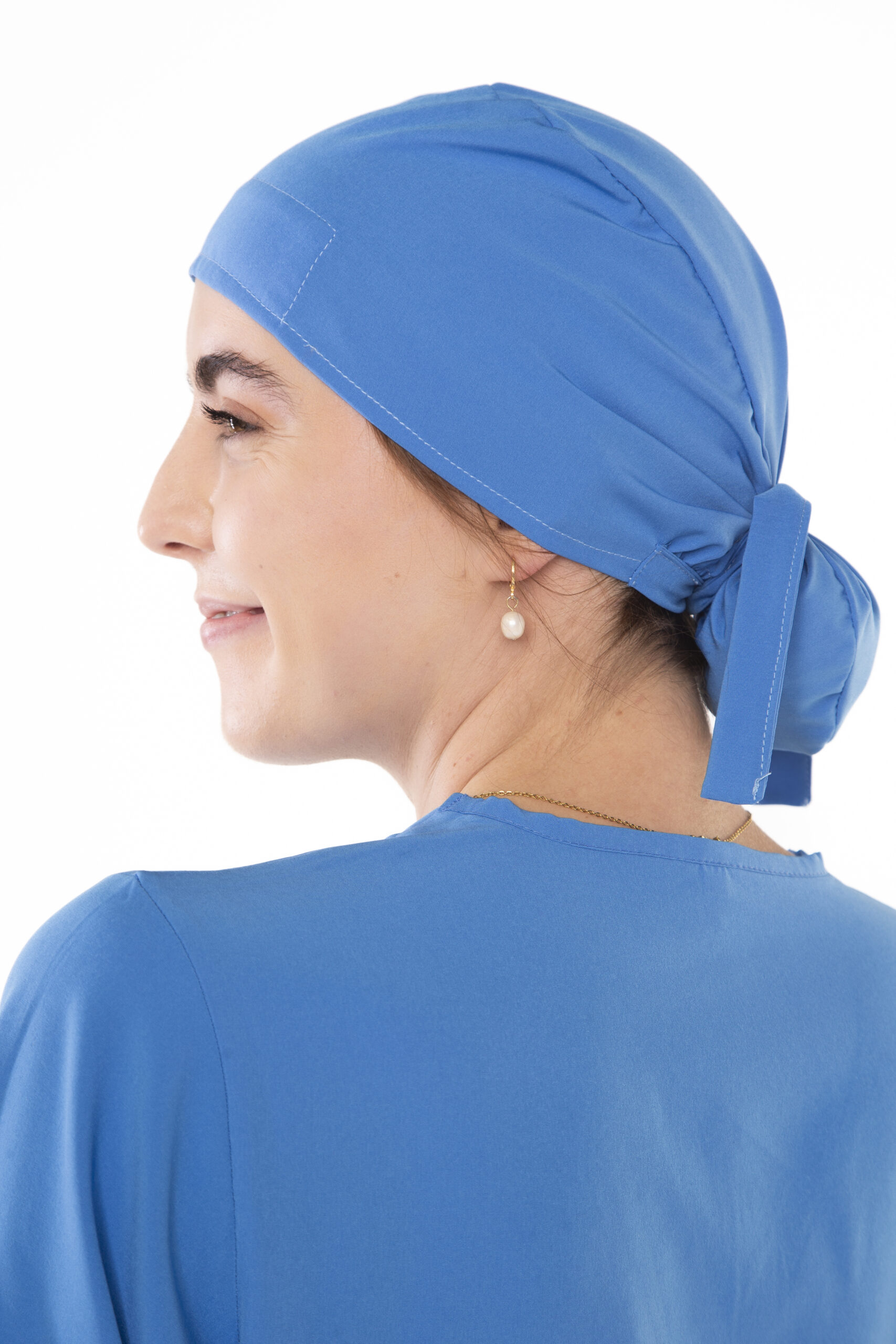 Light blue scrub cap Scrubs In Motion professional medical uniform accessory