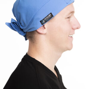 Light blue scrub cap Scrubs In Motion lightweight medical accessory