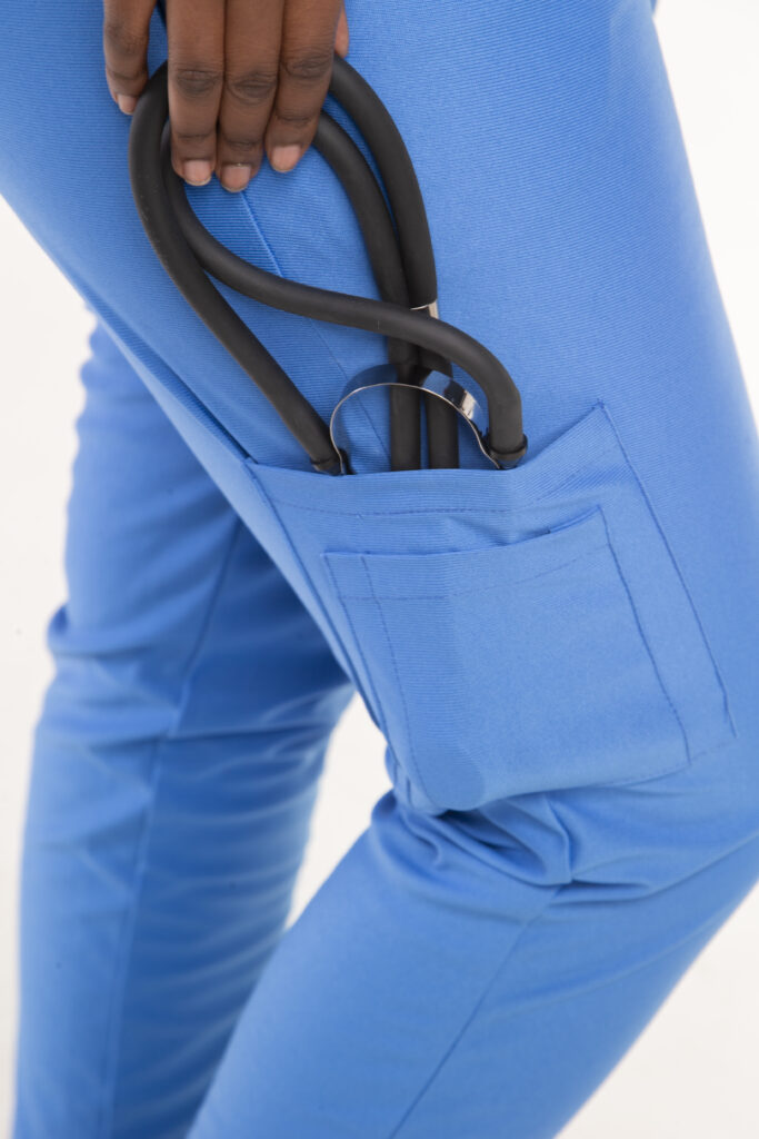 Light blue scrub pants Scrubs In Motion professional medical uniform
